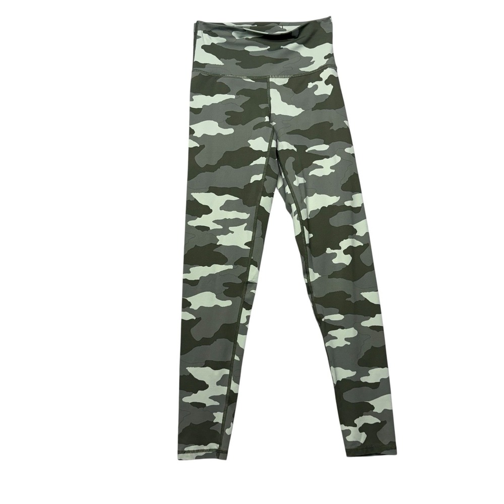 Aerie Womens Leggings Small Green Camo Camouflage Pull On Active Workout Gym